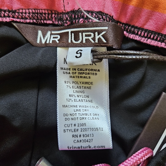 Mr. Turk Montego Bay Swim Trunk Multicolor Stripes Size Small - Picture 7 of 14
